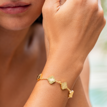Pulsera trévol estilo Celine