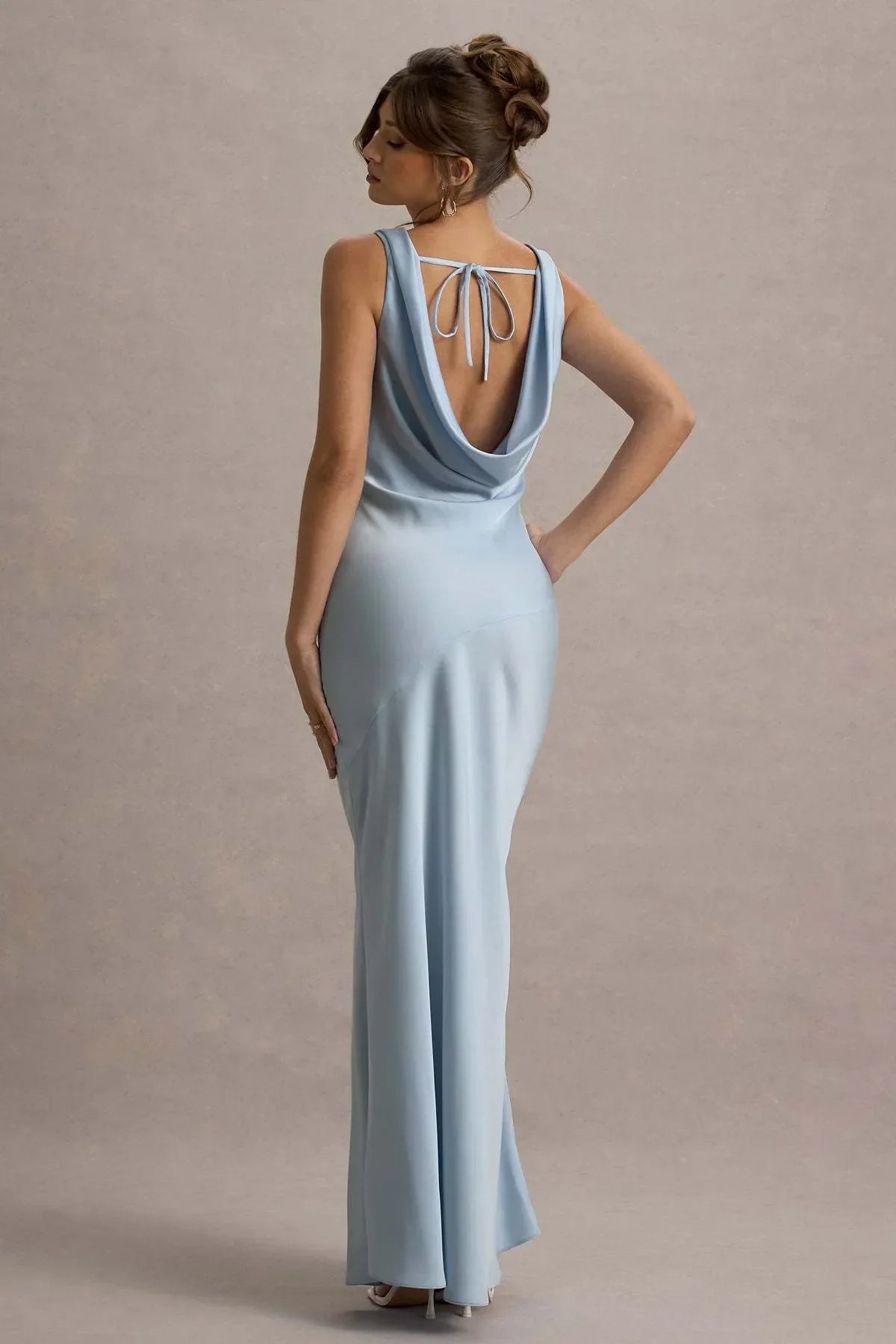 Gael™ | Vestido Largo Escote Cascada