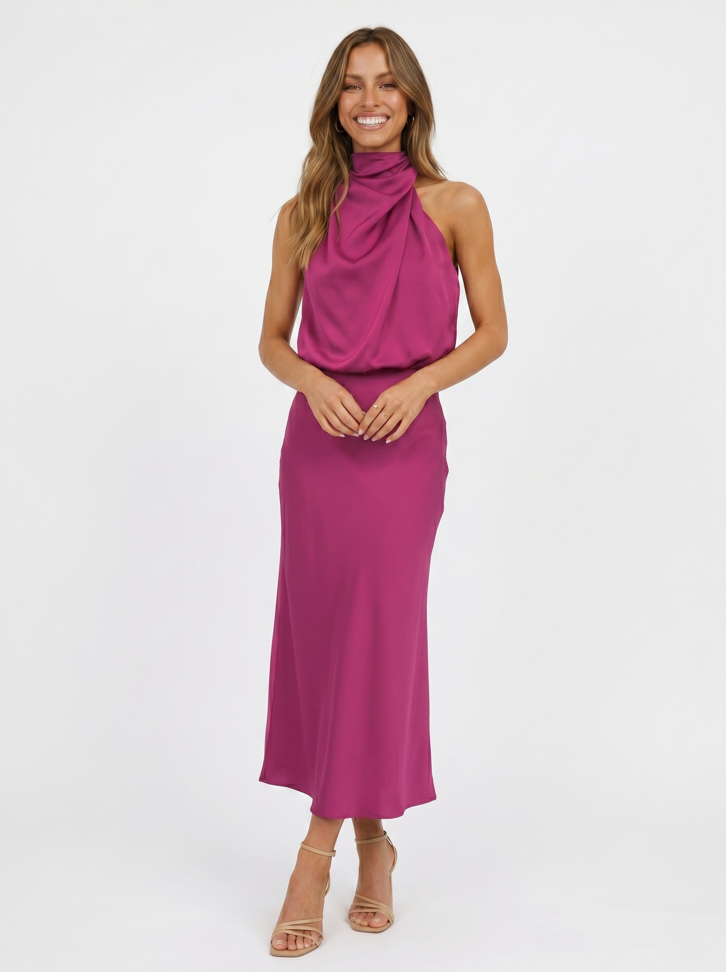 Carmina | Vestido largo con cuello halter