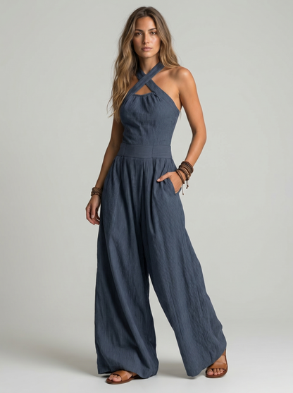 Bianca | Mono elegante con escote cruzado