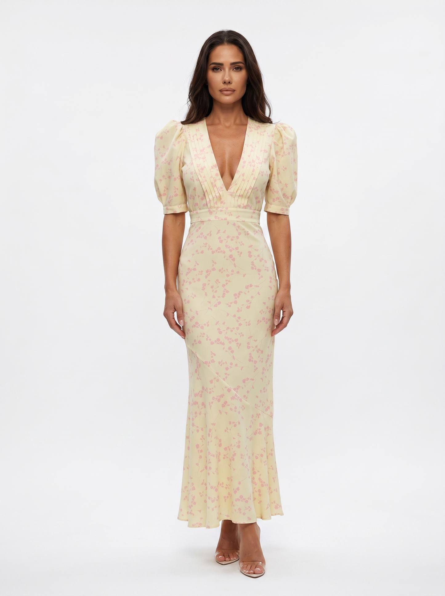 Amaia | Vestido con diseño floral y cuello en V
