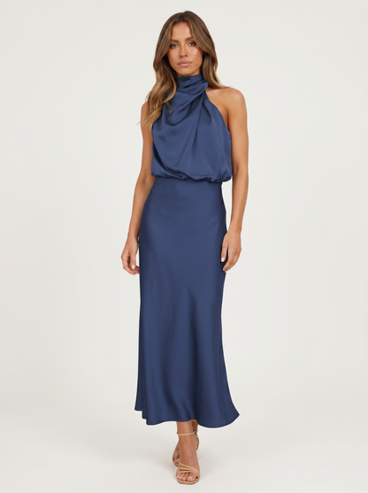 Carmina | Vestido largo con cuello halter