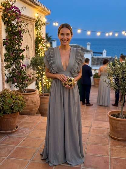 Teresa | Vestido largo elegante con escote en V