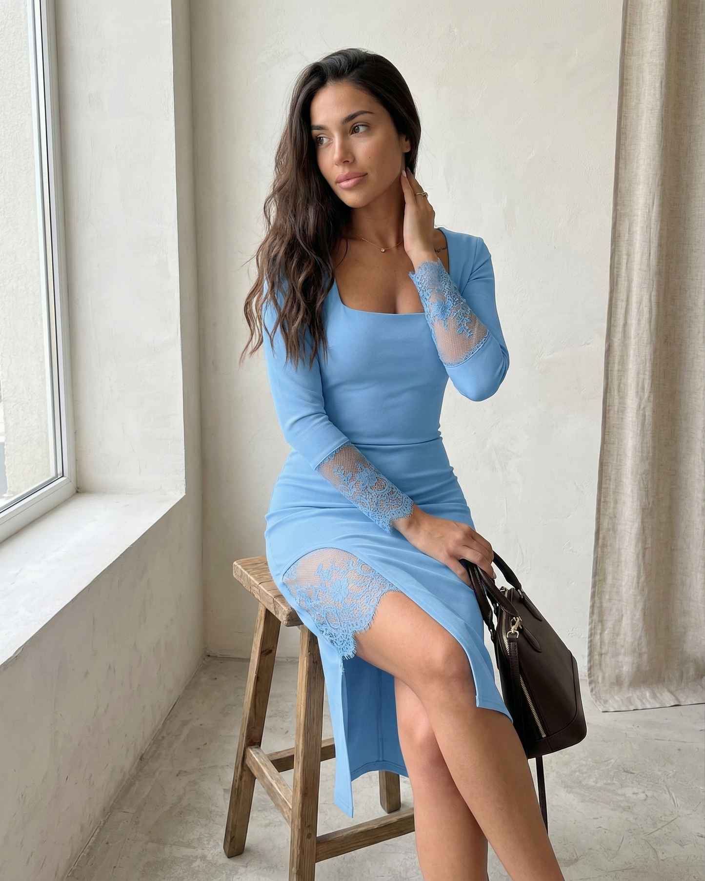 Vestido de noche con encaje Jasmina