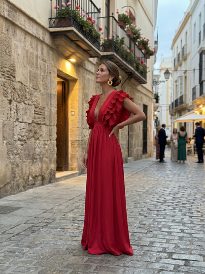 Teresa | Vestido largo elegante con escote en V