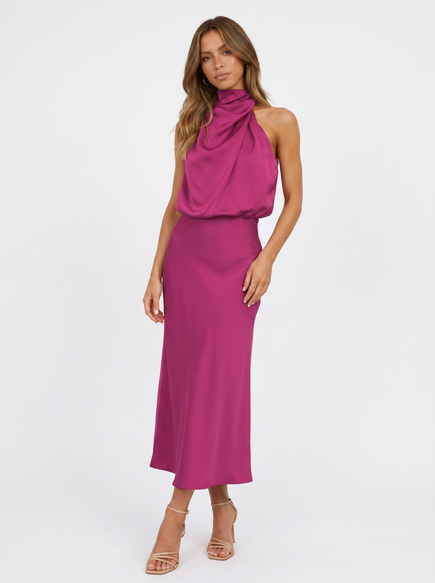 Carmina | Vestido largo con cuello halter