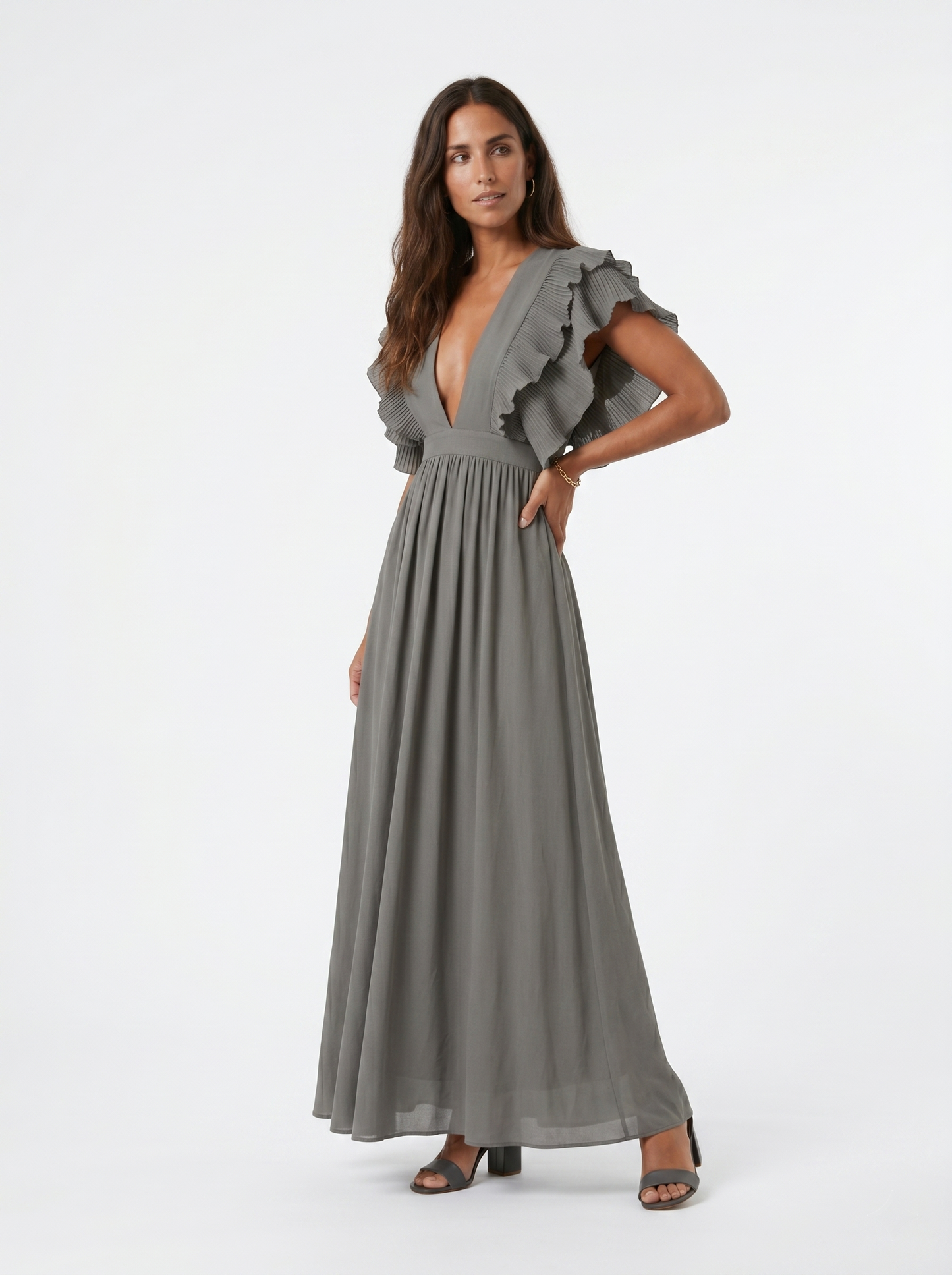 Teresa | Vestido largo elegante con escote en V