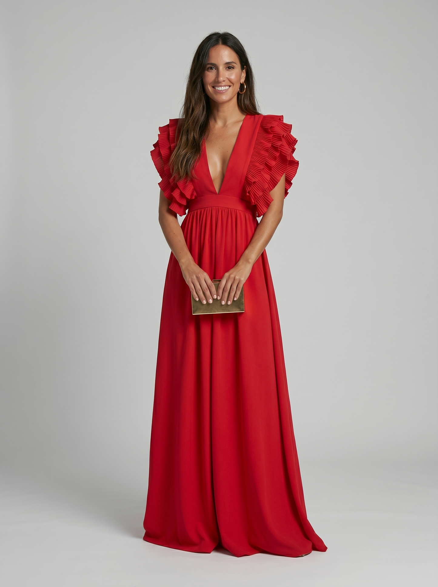 Teresa | Vestido largo elegante con escote en V