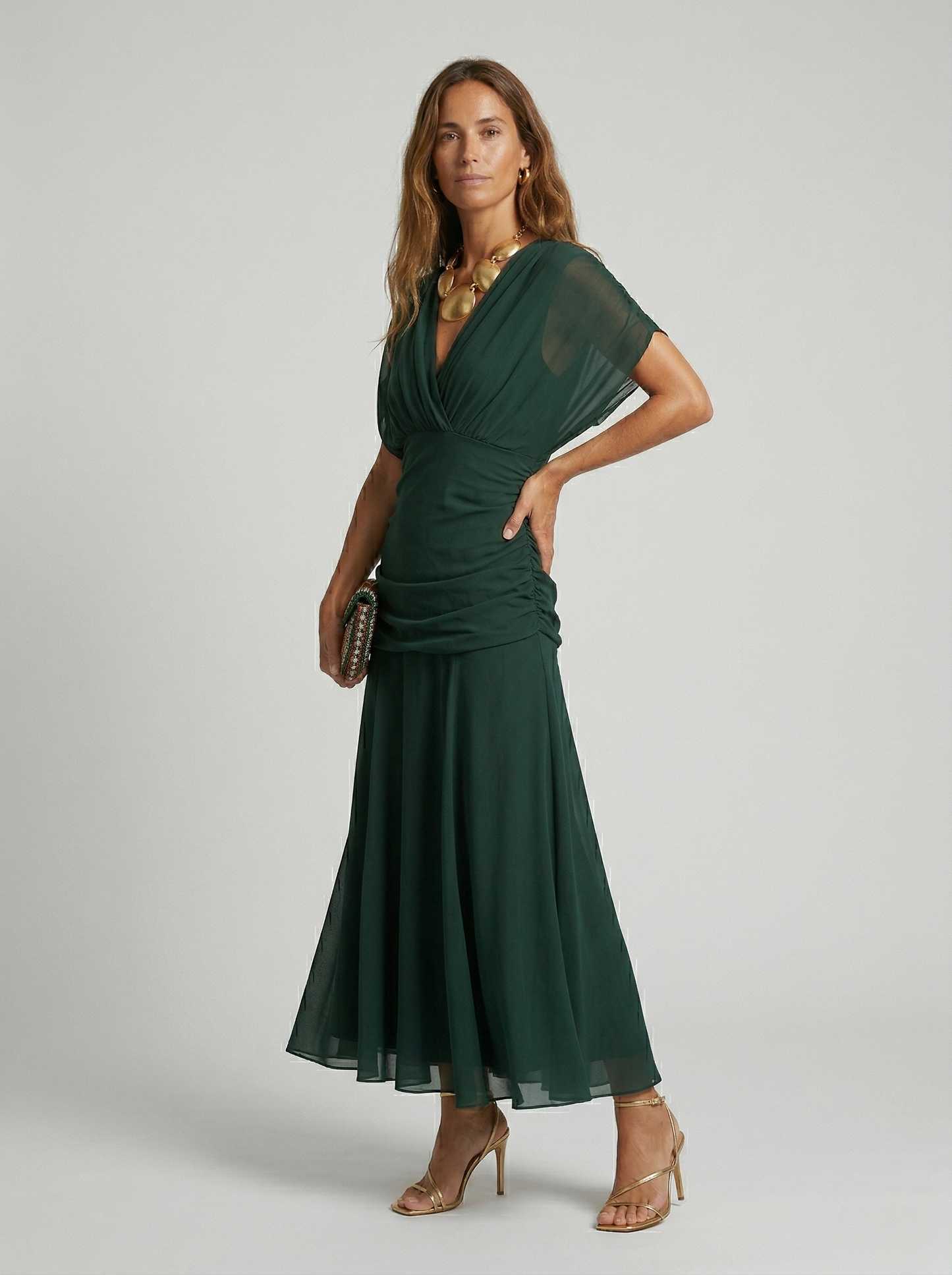 Nora | Vestido largo con cuello en v