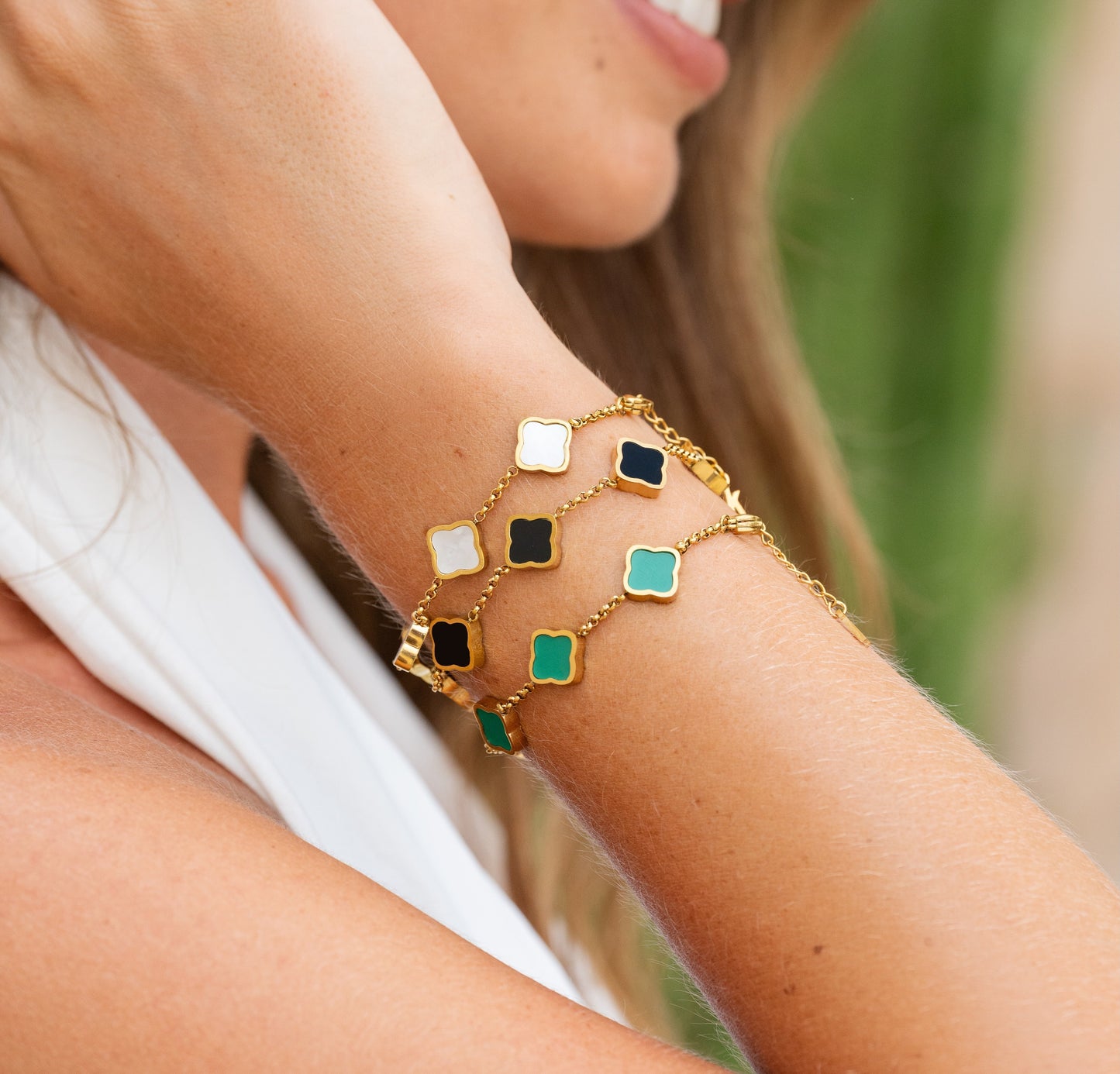 Pulsera trévol estilo Celine