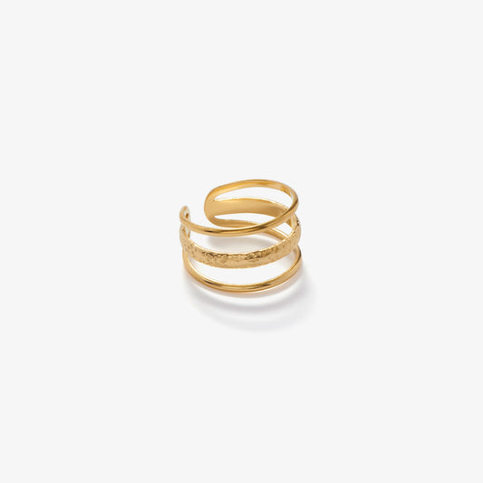 Anillo de tres láminas