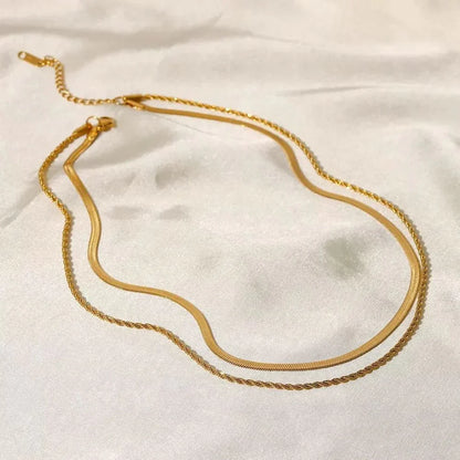 Malena | Dúo de collares bañados en oro de 18 quilates